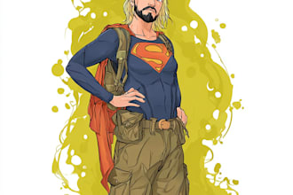 design your comic, game and children story character