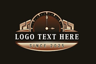 design a unique watch or clock logo