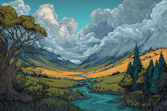 create concept art, fantasy landscapes, background scenes