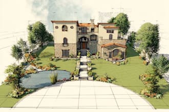 render architectural site plans and landscape design
