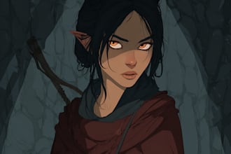 design a fantasy, dark fantasy character concept
