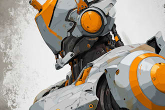 draw your mecha robot fanart or original in digital artwork