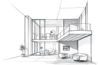 sketch architecture and interior design