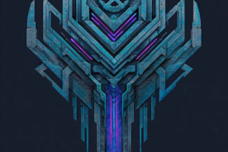 create a custom cyberpunk or y2k logo design