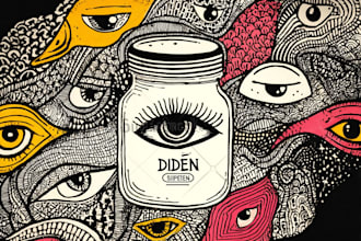 turn your product into doodle art illustration
