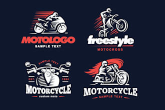 design a meaningful motorcycle logo with new concepts