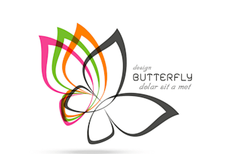 design a beautiful and elegant butterfly logo for your brand