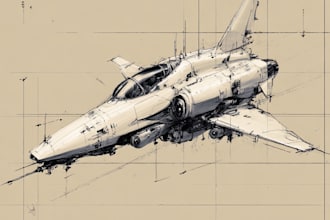 draw high quality spaceship concept