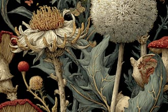 draw realistic scientific botanical illustration