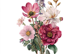 draw a custom botanical or floral watercolor illustration