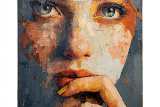paint real oil painting on canvas and can