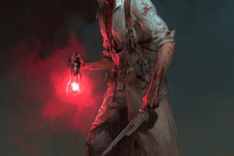make your character in a dark fantasy or horror style