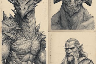draw fantasy or dnd creatures and monsters