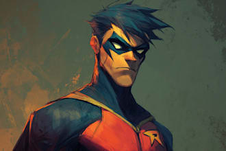 draw a great fan art of superhero characters
