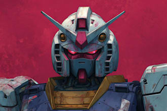make a your gundam to vector art