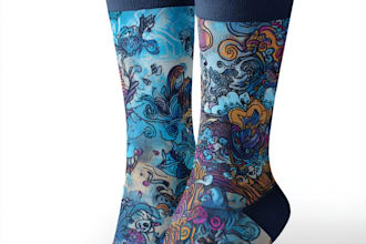 make a custom and pattern socks design