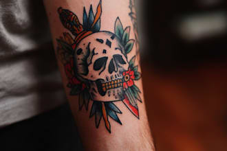 do traditional old school tattoo design