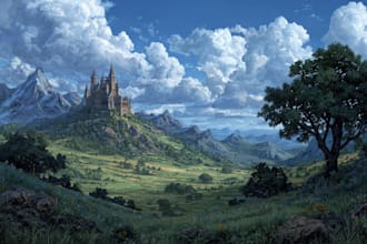 do anime background, 2d environment, landscape