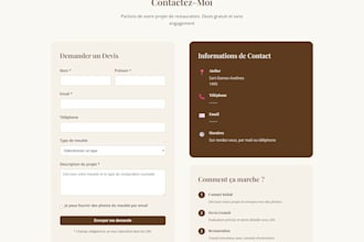 je vais créer un site one page moderne et responsive pour votre entreprise