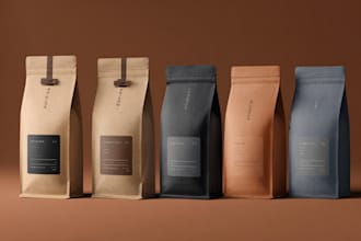 design minimal, sleek and modern packaging
