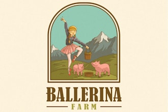 make modern minimalist farm logo design