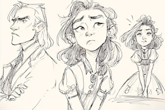 draw sketches with your character