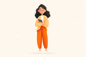 create a digital vector flat character or illustrations
