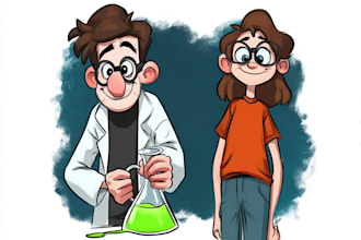 design a 2d cartoon character