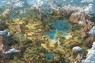 fantasy map design map maker vector map illustration