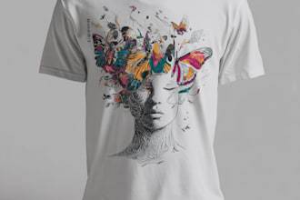 design skeleton and skull t shirt illustration