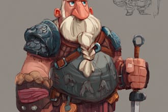 draw 2d game character illustration