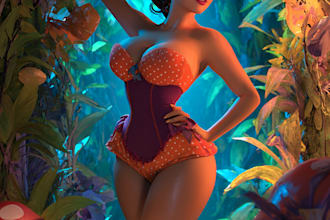 create a pin up girl and pin up girl illustration