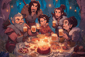 draw your dnd group party illustration