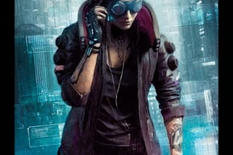 create scifi or cyberpunk character artwork