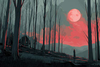do sci fi horror and fantasy scene concept art illustrations