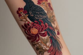 draw an oriental japanese tattoo