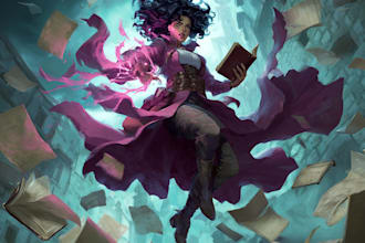 do a professional illustration, splash art, comic cover, book cover, tcg,ccg