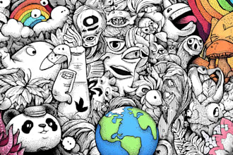 create doodle illustration for any project