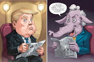 create political and editorial cartoons