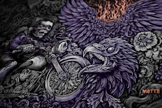 create a dark, horror, underground art illustration