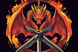make a fantasy game logo and branding