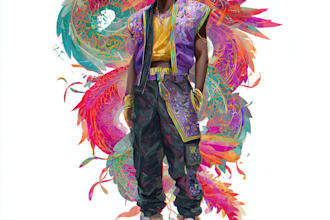 paint expressive colorful abstract portraits