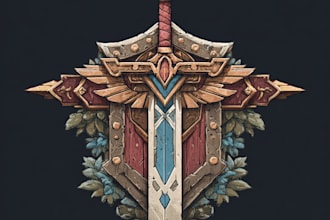 design medieval, fantasy, rpg gaming logo