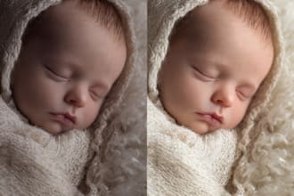 edit, retouch your newborn photography