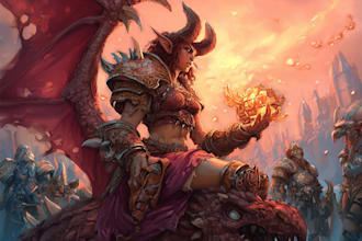 draw a fantasy, dnd, world of warcraft character