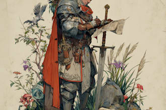 make the character art of dnd and dnd character illustration