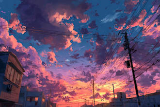 do anime bg, visual novel bg, 2d background for game