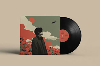 draw detailed album cover, ep, and album art for your band