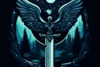 draw a professional fantasy, rpg, scifi game, nft logo