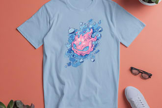 create graphic t shirt design sticker design for merch by amazon